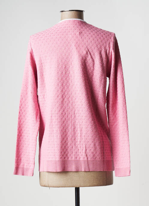 Gilet manches longues rose THEL ELEGANCE pour femme