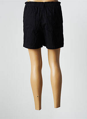 Short fermeture zippée sous rabat boutonné taille haute noir KANOPE femme