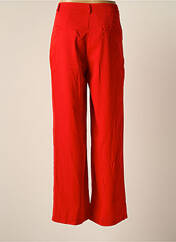 Pantalon large rouge ELENZA BY L&L pour femme seconde vue