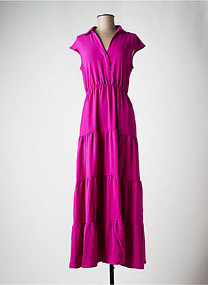 Robe longue rose KOOLOOK pour femme