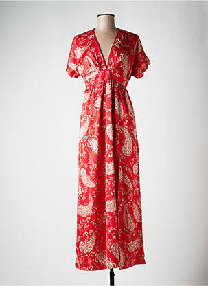 Robe longue rouge VINTAGE DRESSING pour femme