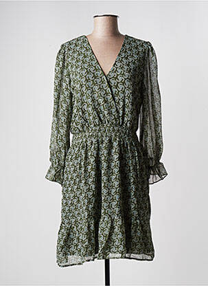 Robe mi-longue vert CHARLIOR pour femme