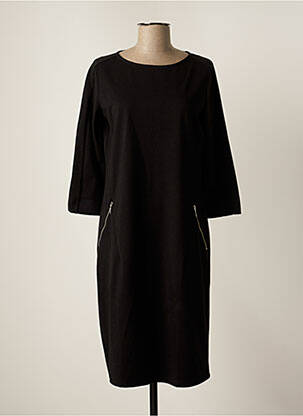 Robe mi-longue manches 3/4 manches 3/4 noir GERRY WEBER femme