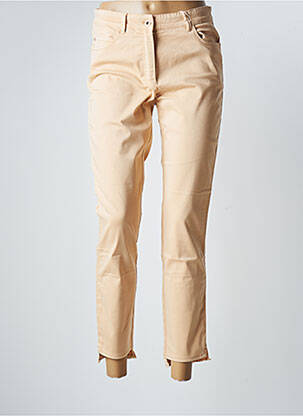 Pantalon 7/8 fermeture zippée sous rabat boutonné taille normale beige GERRY WEBER femme