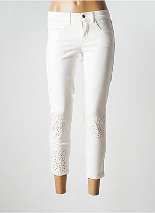Pantalon 7/8 fermeture zippée sous rabat boutonné taille normale beige TAIFUN femme