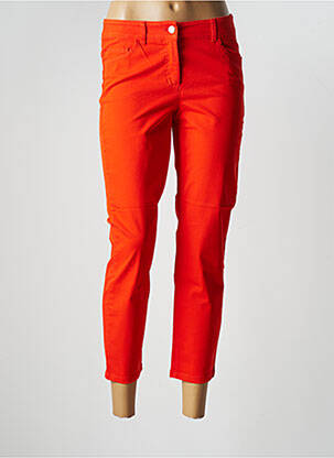Pantalon 7/8 fermeture zippée sous rabat boutonné taille normale orange GERRY WEBER femme