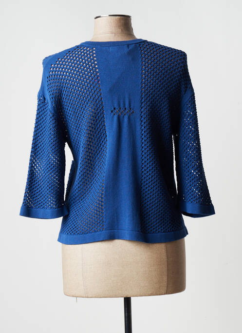 Gilet manches longues bleu LUNATISME pour femme