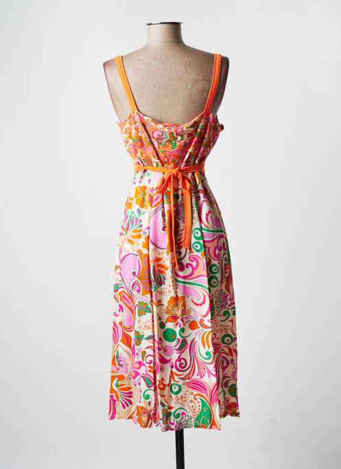 Robe mi-longue orange PAUL BRIAL pour femme