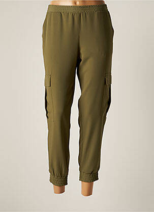 Pantalon cargo taille élastique taille normale vert SEE THE MOON femme
