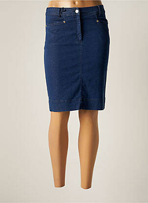 Jupe mi-longue taille normale bleu PAUL BRIAL femme