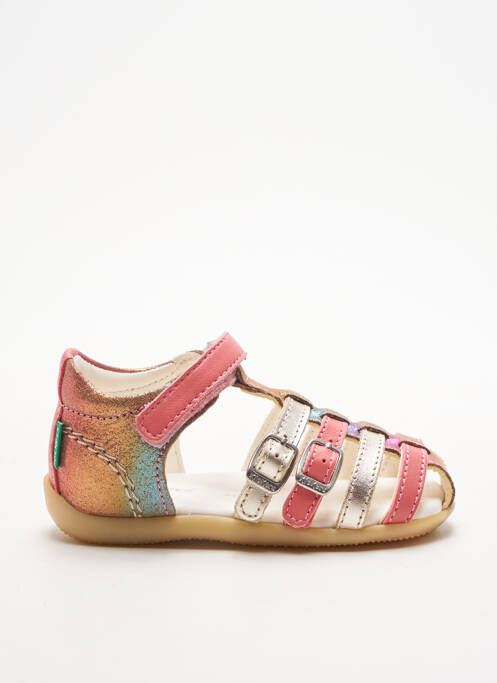 Sandales/Nu pieds rose KICKERS pour fille