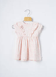 Robe mi-longue manches courtes manches courtes rose NOUKIE'S fille