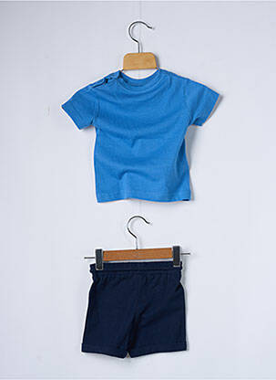 Ensemble short fermeture ceinture à nouer à la taille bleu MAYORAL garçon
