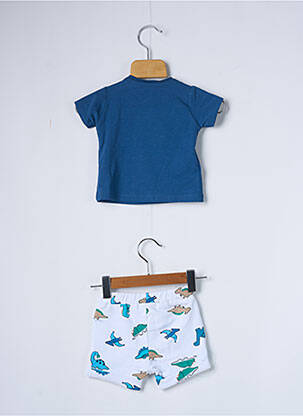 Ensemble short fermeture ceinture à nouer à la taille bleu MAYORAL garçon