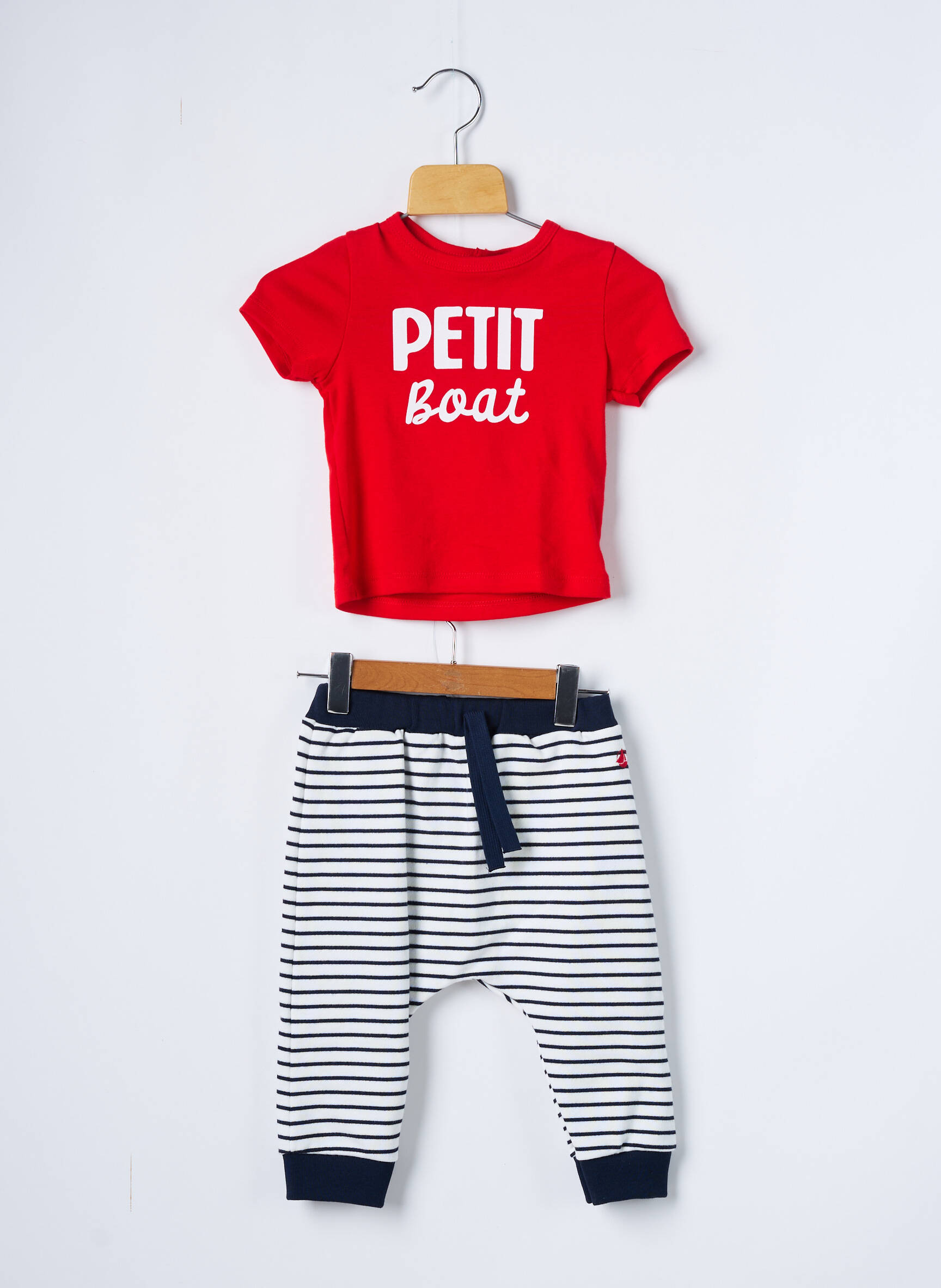 PETIT BATEAU Ensemble pantalon de couleur rouge en soldes pas cher 2228069 rouge0 Modz