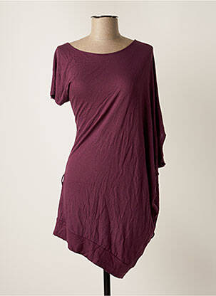 Tunique manches courtes tissage jersey violet RENDEZ-VOUS femme