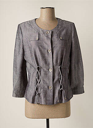 Veste casual epaulette gris CHRISTINE LAURE femme