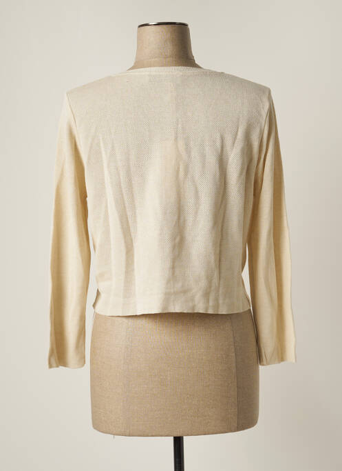 Gilet manches longues beige CRISTINA GAVIOLI pour femme
