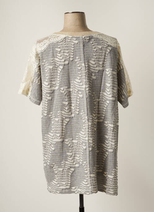 Tunique manches courtes gris CRISTINA GAVIOLI pour femme