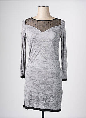 Robe courte manches longues manches longues gris RENDEZ-VOUS femme