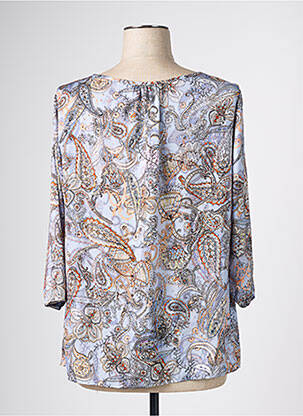 Blouse col rond manches 3/4 bleu BETTY BARCLAY femme