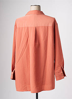 Blouse poignets boutonnés avec fente manches longues rose GRACE & MILA femme
