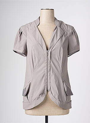 Veste casual poches marron CHRISTINE LAURE femme