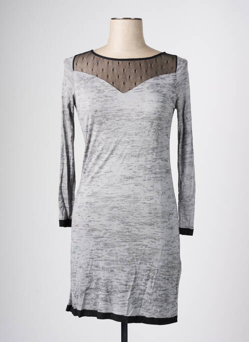 Robe courte manches longues manches longues gris RENDEZ-VOUS femme