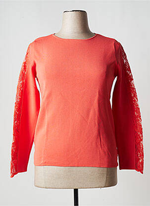Pull coupe droite manches longues orange BETTY & CO femme