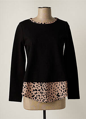 Top stretch manches longues noir ORTO BOTANICO femme