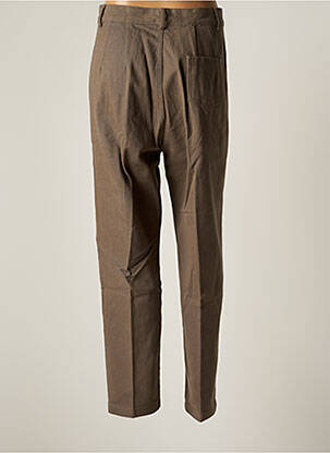 Pantalon droit taille haute taille haute marron GRACE & MILA femme