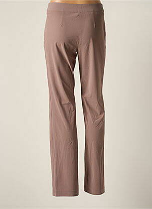 Pantalon large fermeture zippée sous rabat boutonné taille normale beige O.K.S femme