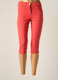 Pantacourt stretch taille normale orange EAST DRIVE femme