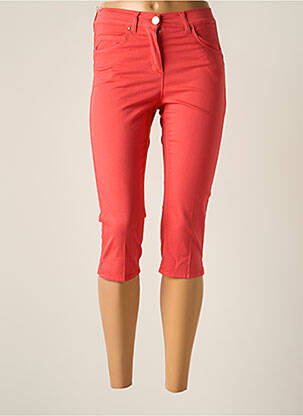 Pantacourt stretch taille normale orange EAST DRIVE femme
