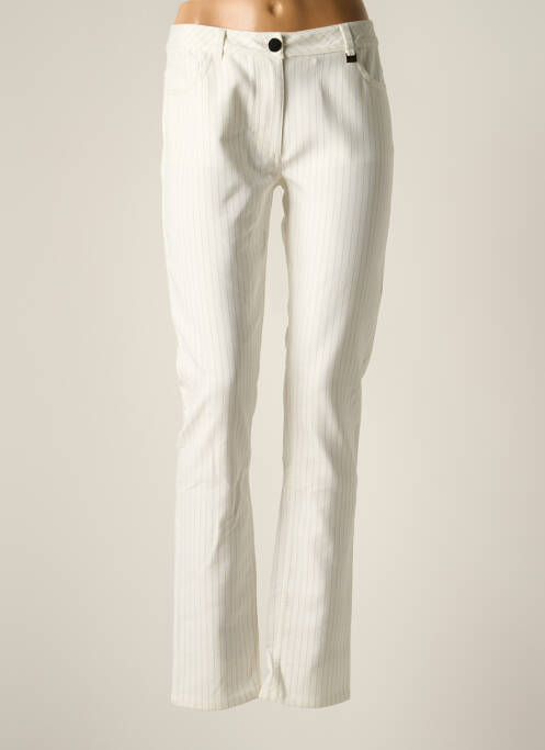Pantalon droit blanc LAUREN VIDAL pour femme