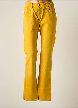 Jeans coupe droite stretch taille normale jaune LE PETIT BAIGNEUR femme