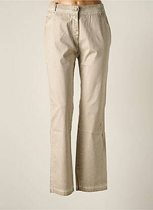 Pantalon droit beige O.K.S pour femme