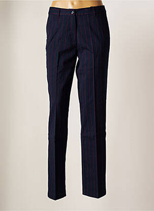 Pantalon chino fermeture zippée sous rabat boutonné taille normale bleu OLSEN femme