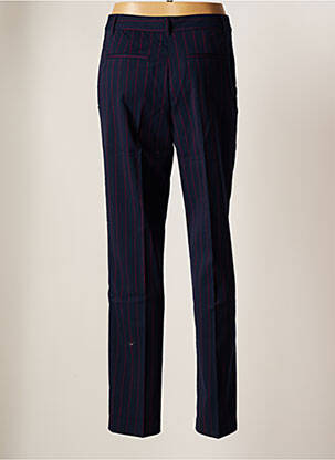 Pantalon chino fermeture zippée sous rabat boutonné taille normale bleu OLSEN femme