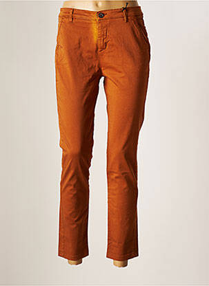 Pantalon 7/8 stretch taille normale orange DEELUXE femme