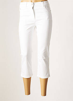 Pantacourt taille haute taille haute blanc OLSEN femme