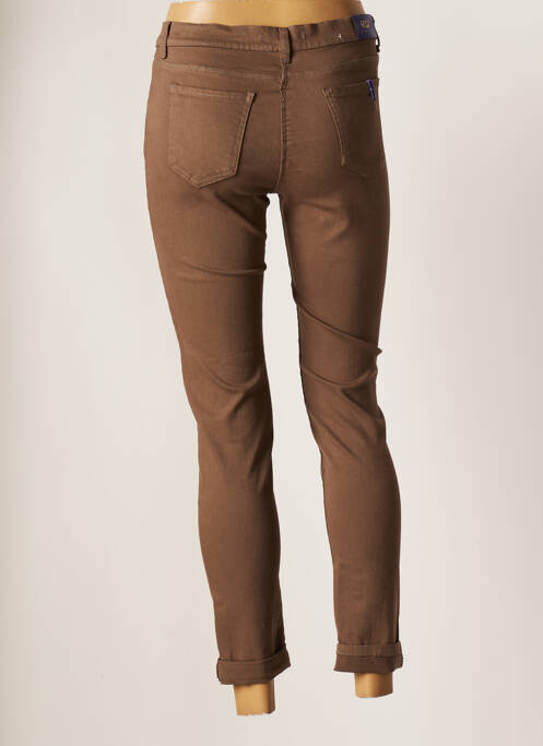 Pantalon slim marron EAST DRIVE pour femme