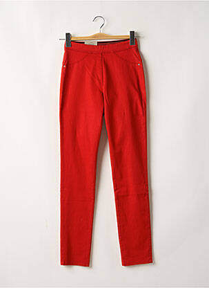 Jegging tissage popeline taille normale rouge EAST DRIVE femme