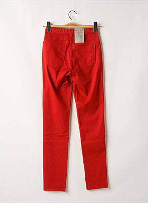 Jegging tissage popeline taille normale rouge EAST DRIVE femme