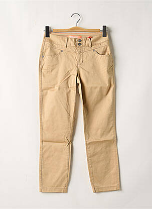 Pantalon slim tissage popeline taille normale beige STREET ONE femme
