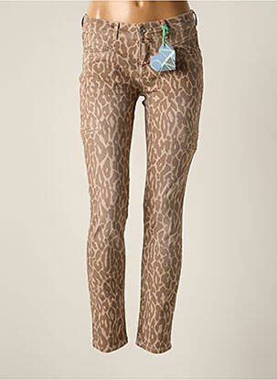Pantalon slim taille basse taille basse marron STREET ONE femme