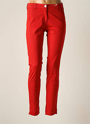 Pantalon chino rouge EAST DRIVE pour femme