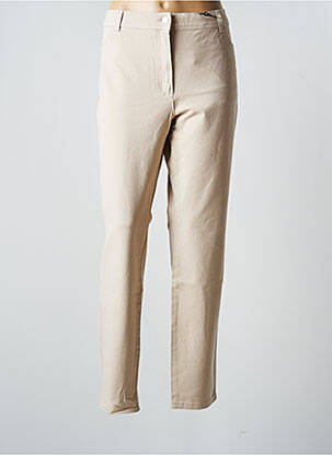 Pantalon slim tissage popeline taille normale beige OLSEN femme
