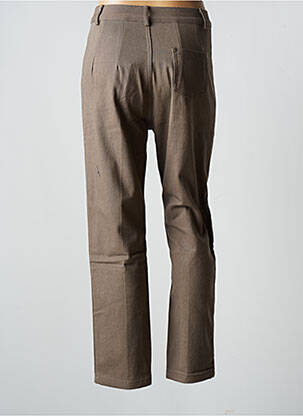 Pantalon slim taille haute taille haute marron GRACE & MILA femme
