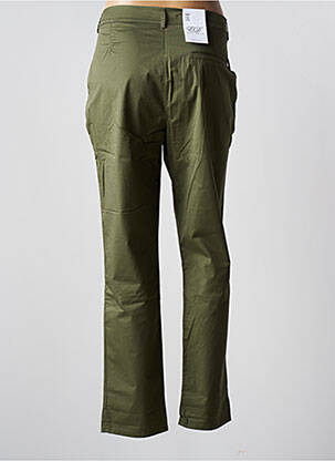 Pantalon droit stretch taille normale vert EAST DRIVE femme